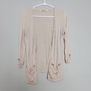 Pink Rose Cream Cardigan